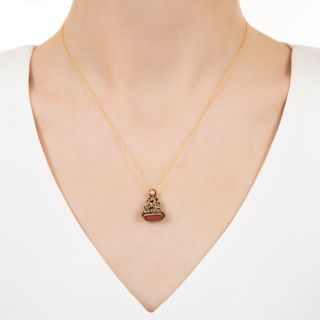 English Early-Victorian Carnelian Fob Pendant 
