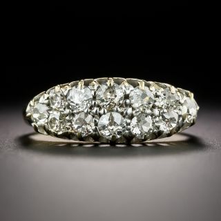 English Edwardian Diamond Cluster Band Ring - 3