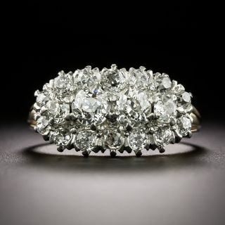 English Edwardian East-West Diamond Cluster Ring - 3