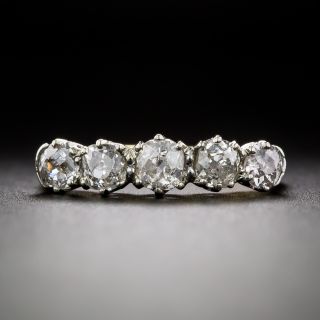 English Edwardian Five-Stone Diamond Ring - 2
