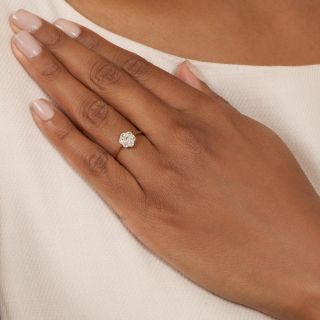 English Edwardian Petite Diamond Cluster Ring