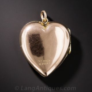 English Engraved Heart Locket