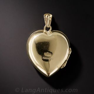 English Engraved Heart Locket