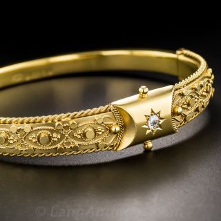 English Etruscan Revival Bangle Bracelet