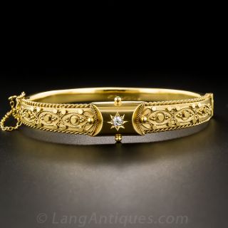 English Etruscan Revival Bangle Bracelet