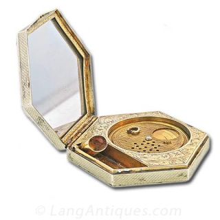 English Peacock Motif Compact