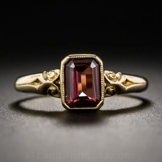 English Rhodolite Garnet Ring