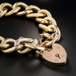 English Rose Gold Bracelet with Lock Clasp 