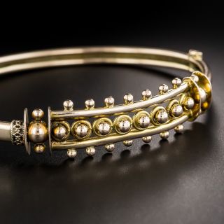 English Rose Gold Victorian Bangle Bracelet - 1