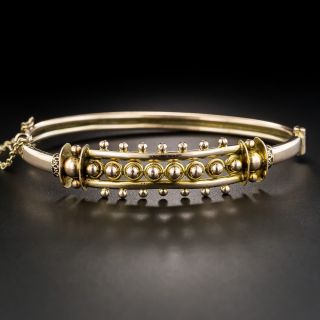 English Rose Gold Victorian Bangle Bracelet