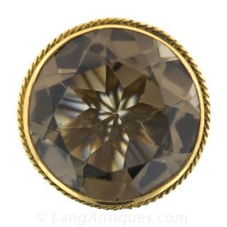 English Smokey Quartz Watch Fob