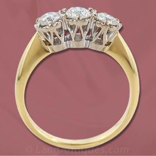 English Three Stone Diamond Ring