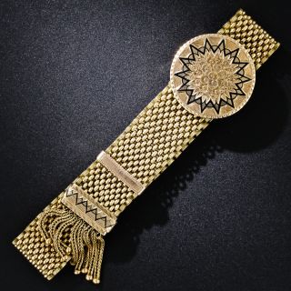 English Victorian 15K Tassel Slide Bracelet - 4