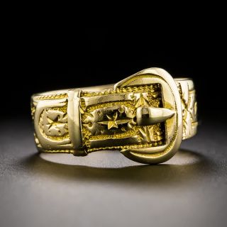 English Victorian 18K Buckle Ring, Circa 1888 - 2