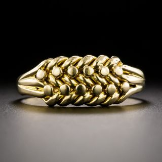 English Victorian 18K Keeper Ring, Circa 1911 - 3
