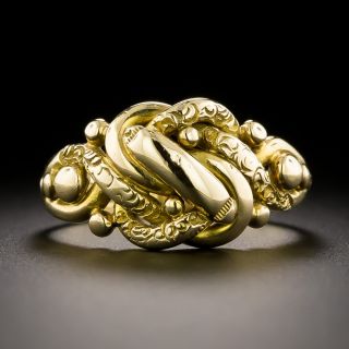 English Victorian 18K Love Knot Ring, Circa 1908  - 2