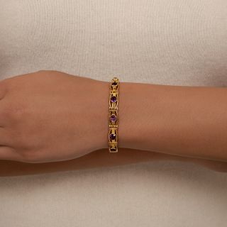 English Victorian Amethyst Bracelet