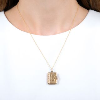 English Victorian Book Locket
