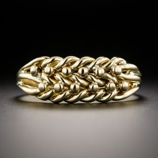 English Victorian Braided Keeper Ring, Circa 1908 - 4