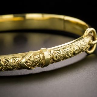 English Victorian Buckle Bangle Bracelet, Circa 1891 - 2