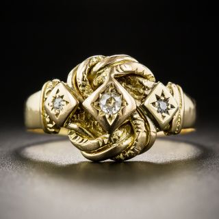 English Victorian Diamond Knot Ring