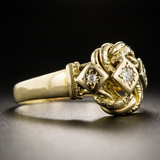 English Victorian Diamond Knot Ring