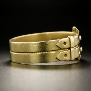 English Victorian Double Belt Buckle Ring