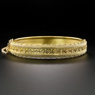 English Victorian Etruscan Revival Bangle Bracelet - 3
