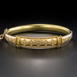 English Victorian Etruscan Revival Bangle Bracelet