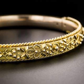 English Victorian Etruscan Revival  Bangle, c.1902 - 2