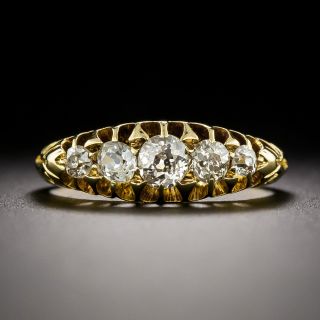 English Victorian Five-Stone Diamond Ring, Circa 1912 - 2