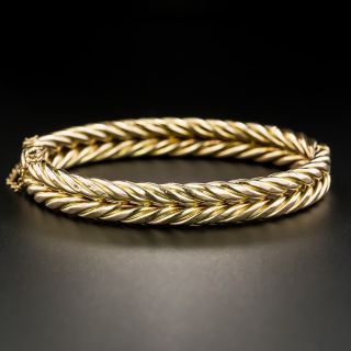 English Victorian Gold Twist Bangle - 2