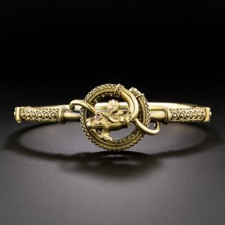 English Victorian Griffin Bangle Bracelet - 3