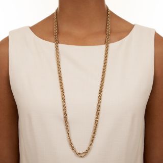 English Victorian Long Chain Necklace