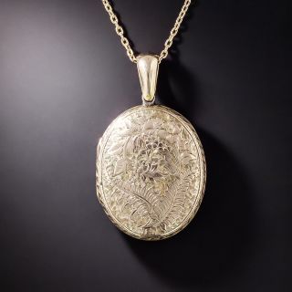 English Victorian Oval Locket - 2