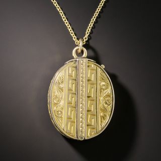 English Victorian Oval Locket - 2