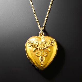 English Victorian Petite Heart Locket - 2