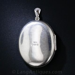 English Victorian Retrospective Sterling Silver Locket