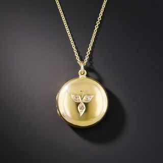 English Victorian Rose-Cut Diamond Diamond Locket