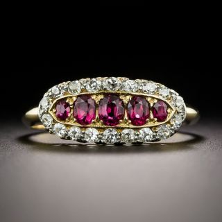 English Victorian Ruby and Diamond Ring - 3