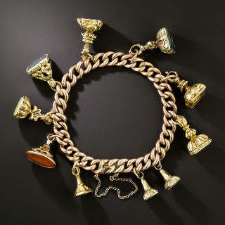 English Victorian Seal Collection Charm Bracelet - 2