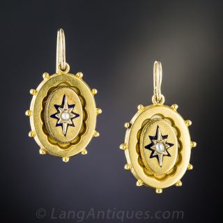 English Victorian Star Earrings