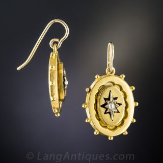 English Victorian Star Earrings