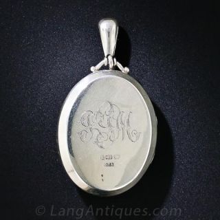 English Victorian Sterling Silver Locket
