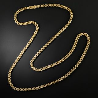 English Victorian-Style Triple-Banded Rolo Chain - 2