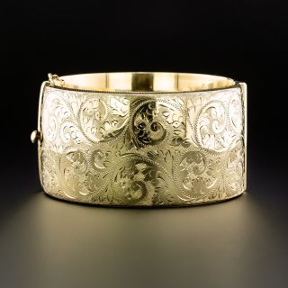 English Wide Bangle Bracelet - 2