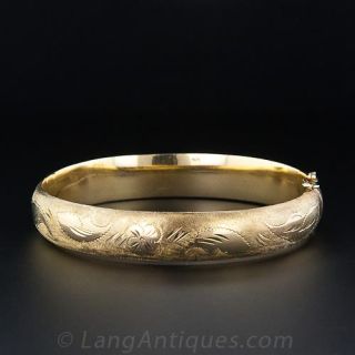 Engraved Bangle Bracelet