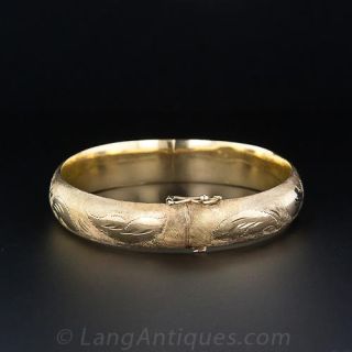 Engraved Bangle Bracelet