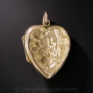 Engraved Heart Locket