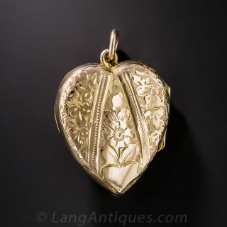 Engraved Heart Locket